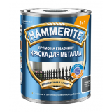 Эмаль на ржавчину Hammerite темно-серая гладкая, 0,75л